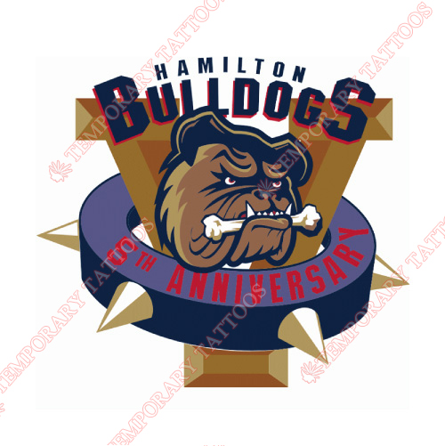 Hamilton Bulldogs Customize Temporary Tattoos Stickers NO.9026